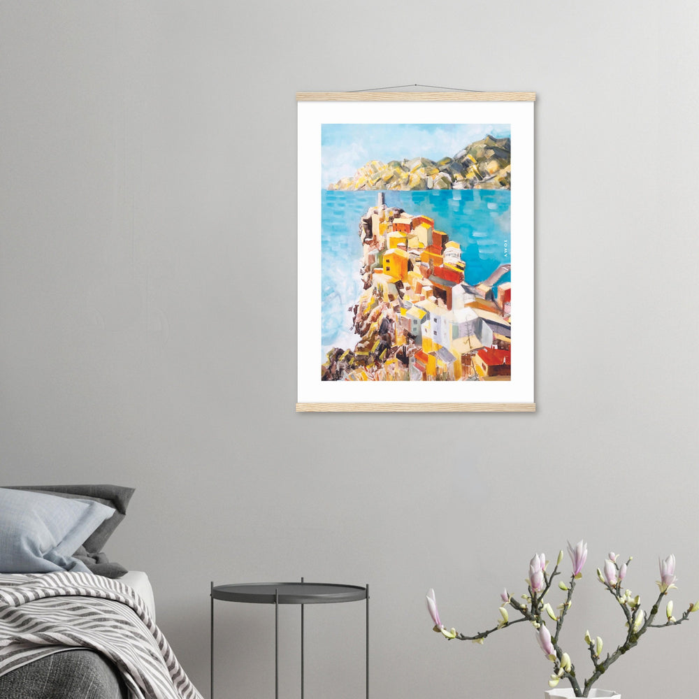 
                      
                        Italy Scenery Art Print: Colourful Towns Of Amalfi And Liguria: Poster Print With Hanger
                      
                    