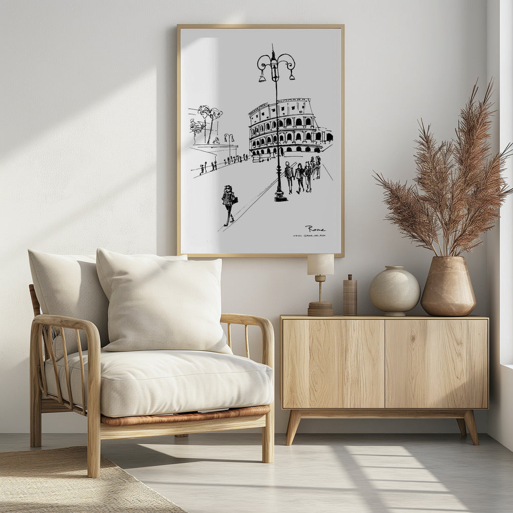 
                      
                        Black & White Rome Italy Wall Art Print – Fine Art Urban Travel Poster
                      
                    