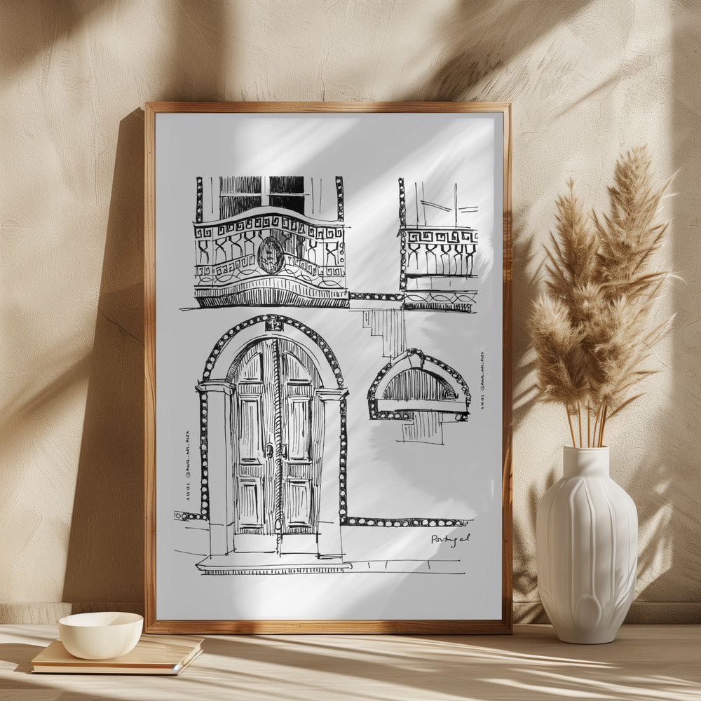 
                      
                        Elegant Entrance: Portugal Architecture, Fine Art Framed Poster
                      
                    