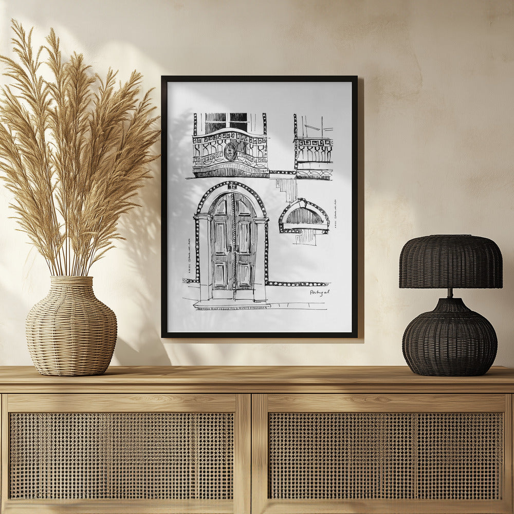 
                      
                        Elegant Entrance: Portugal Architecture, Fine Art Framed Poster
                      
                    