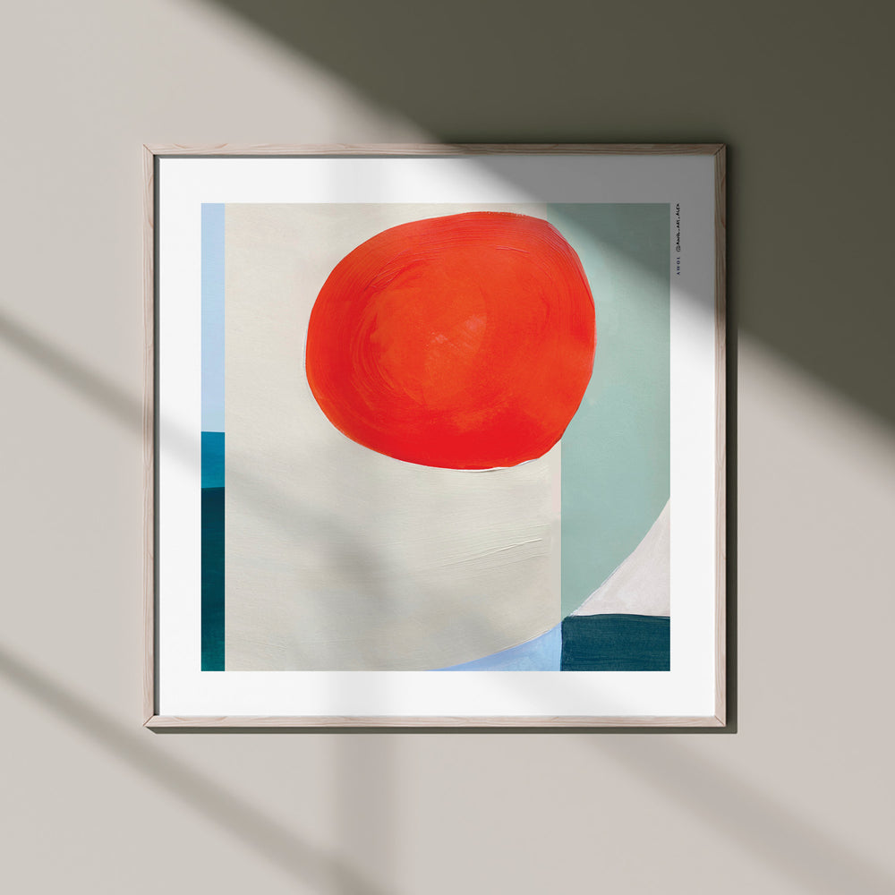 Stillness at Sunrise, Abstract Sky: Fine Art Wooden Framed Poster