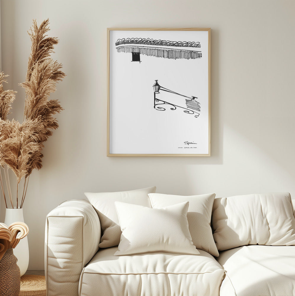
                      
                        Siesta Shadows: Sunshine On Streetlamp In Spain: Fine Art Poster
                      
                    