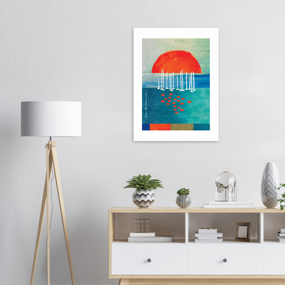 
                      
                        Sunset Wall Art With Sailboats On The Mediterranean Sea: Aluminum Print
                      
                    