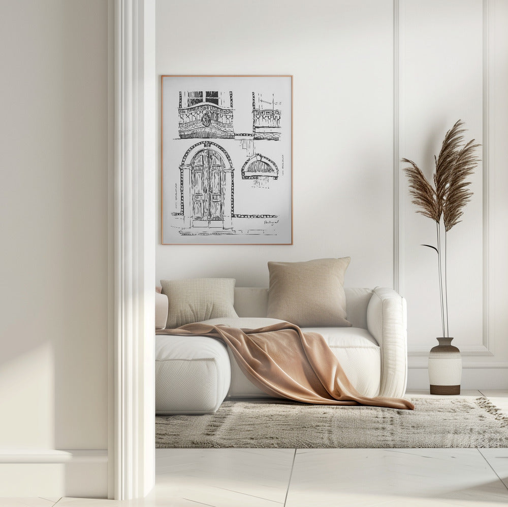 
                      
                        Elegant Entrance: Portugal Architecture, Fine Art Framed Poster
                      
                    