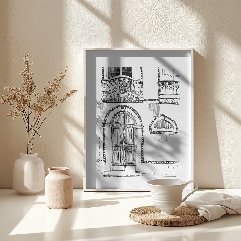 
                      
                        Elegant Entrance: Portugal Architecture, Fine Art Framed Poster
                      
                    