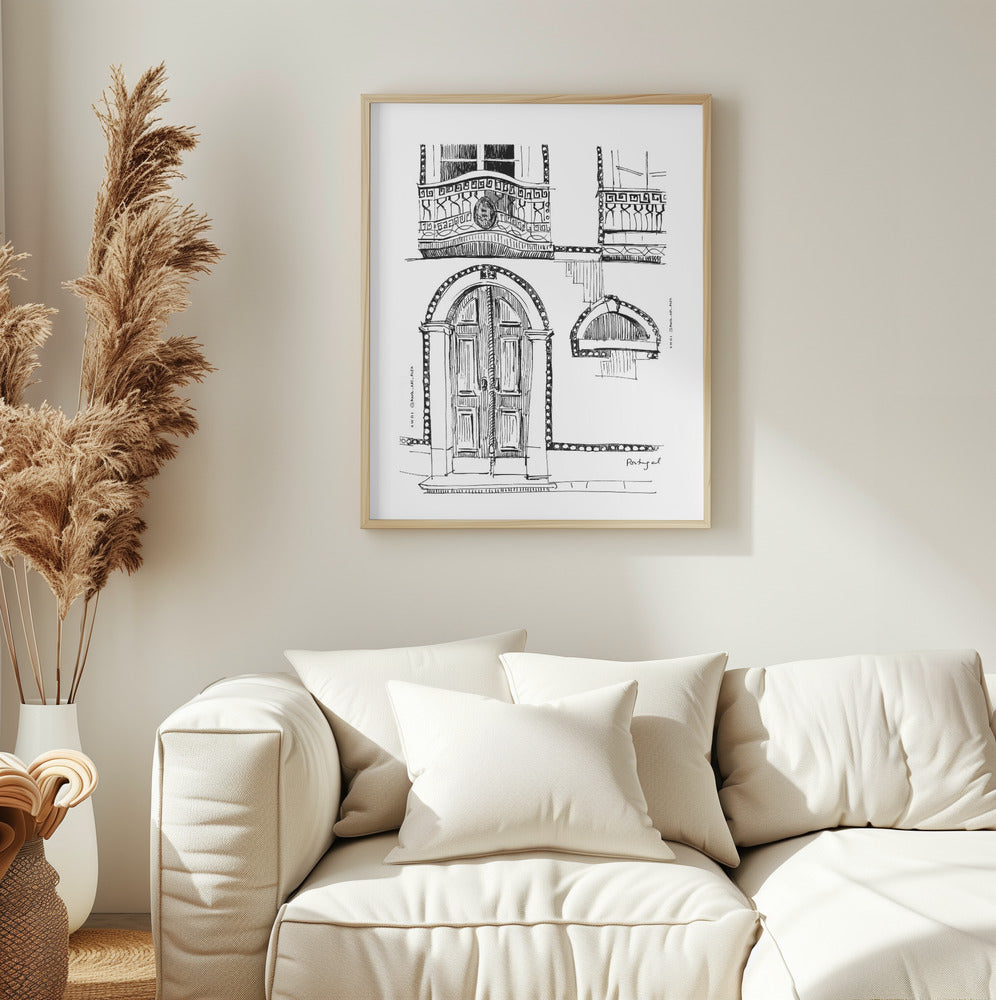 
                      
                        Elegant Entrance: Portugal Architecture, Fine Art Framed Poster
                      
                    