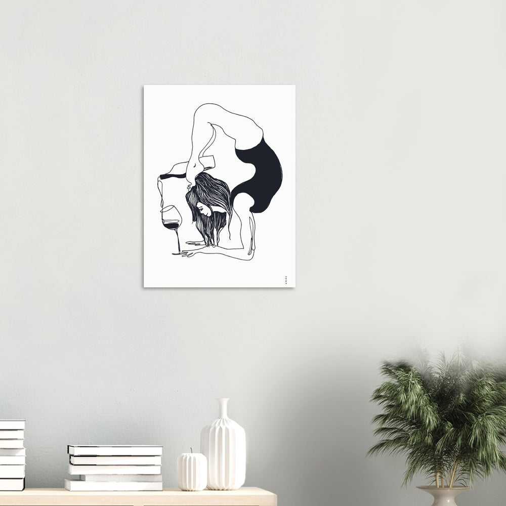 
                      
                        Funny Yoga Art With Wine Quote: Classic Matte Paper Poster
                      
                    