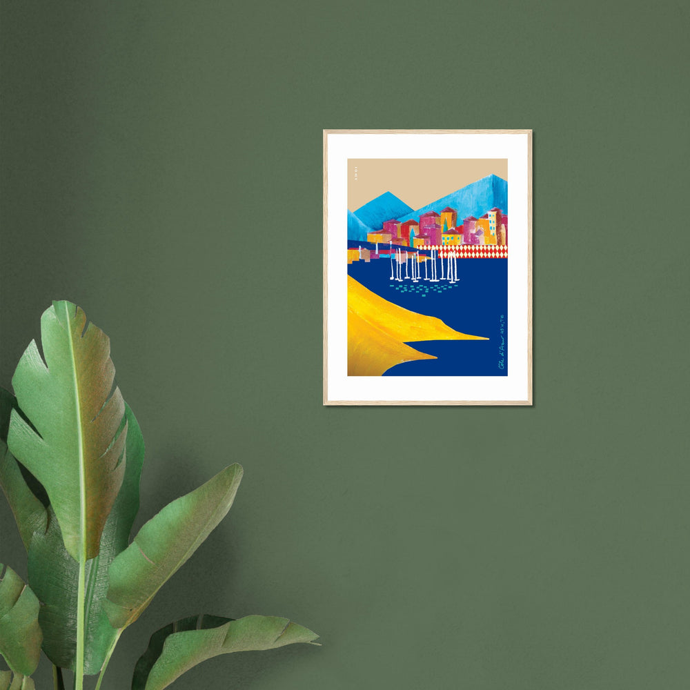 
                      
                        Colourful Beach Towns In The South of France Poster: Framed Art Print
                      
                    