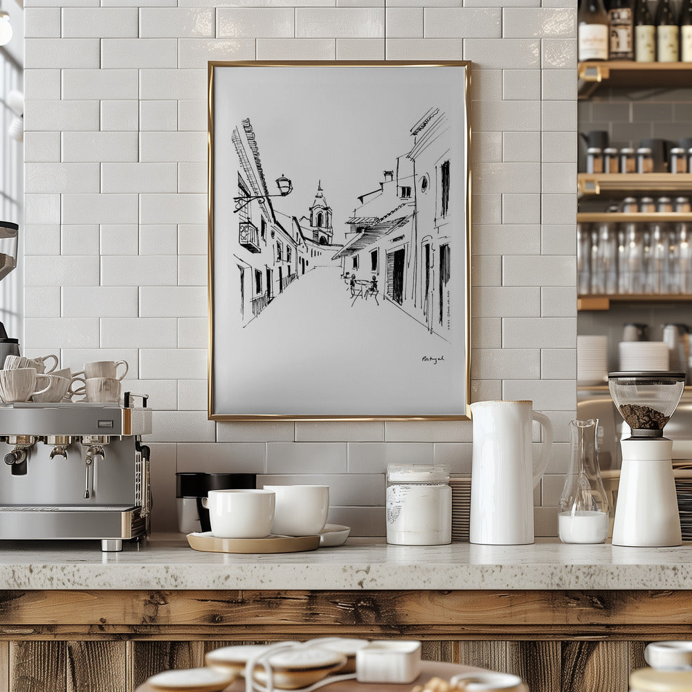 
                      
                        Portugal Street, Morning Coffee: Fine Art Poster
                      
                    