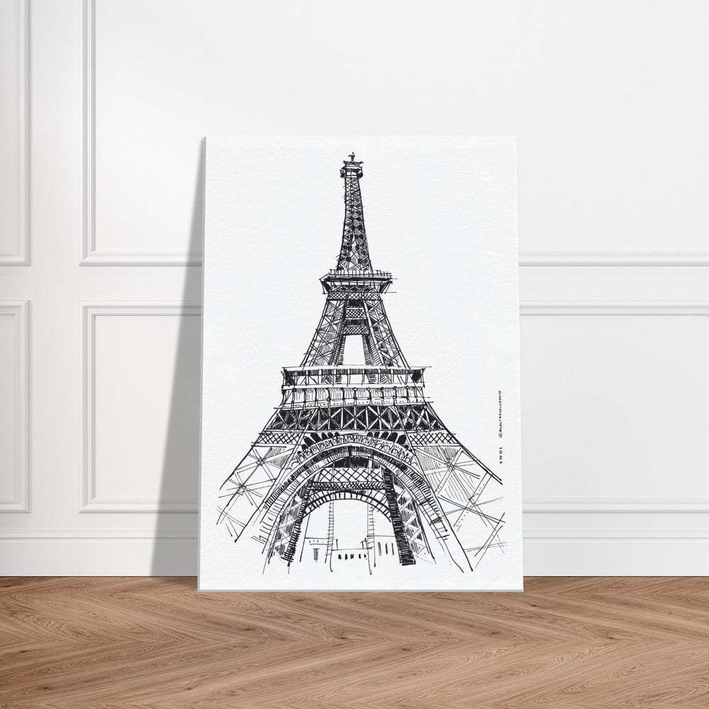 
                      
                        Black And White City Art Print, Paris Wall Art With Eiffel Tower: Canvas Art Print
                      
                    