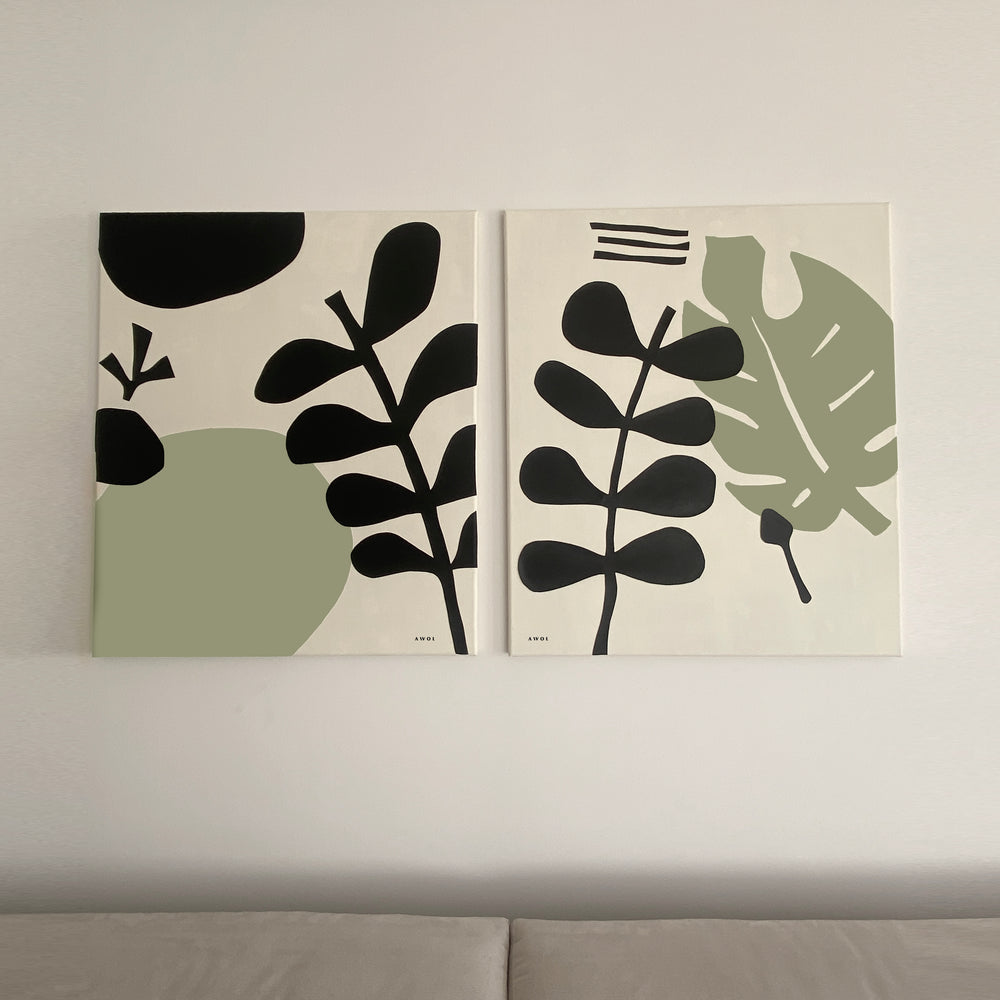 
                      
                        Tropical Plant Art With Graphic Leaves: Canvas Art Print
                      
                    