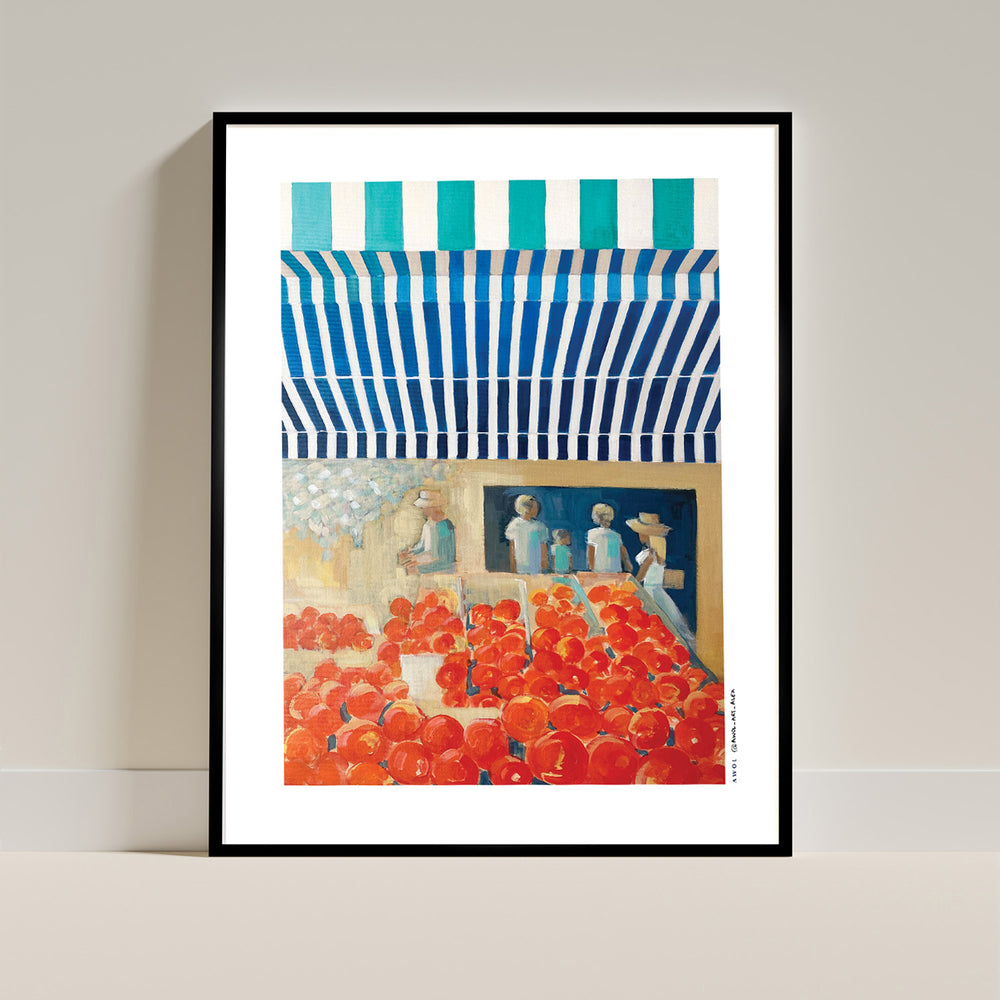 Nice Morning Market, South of France: Framed Fine Art Poster