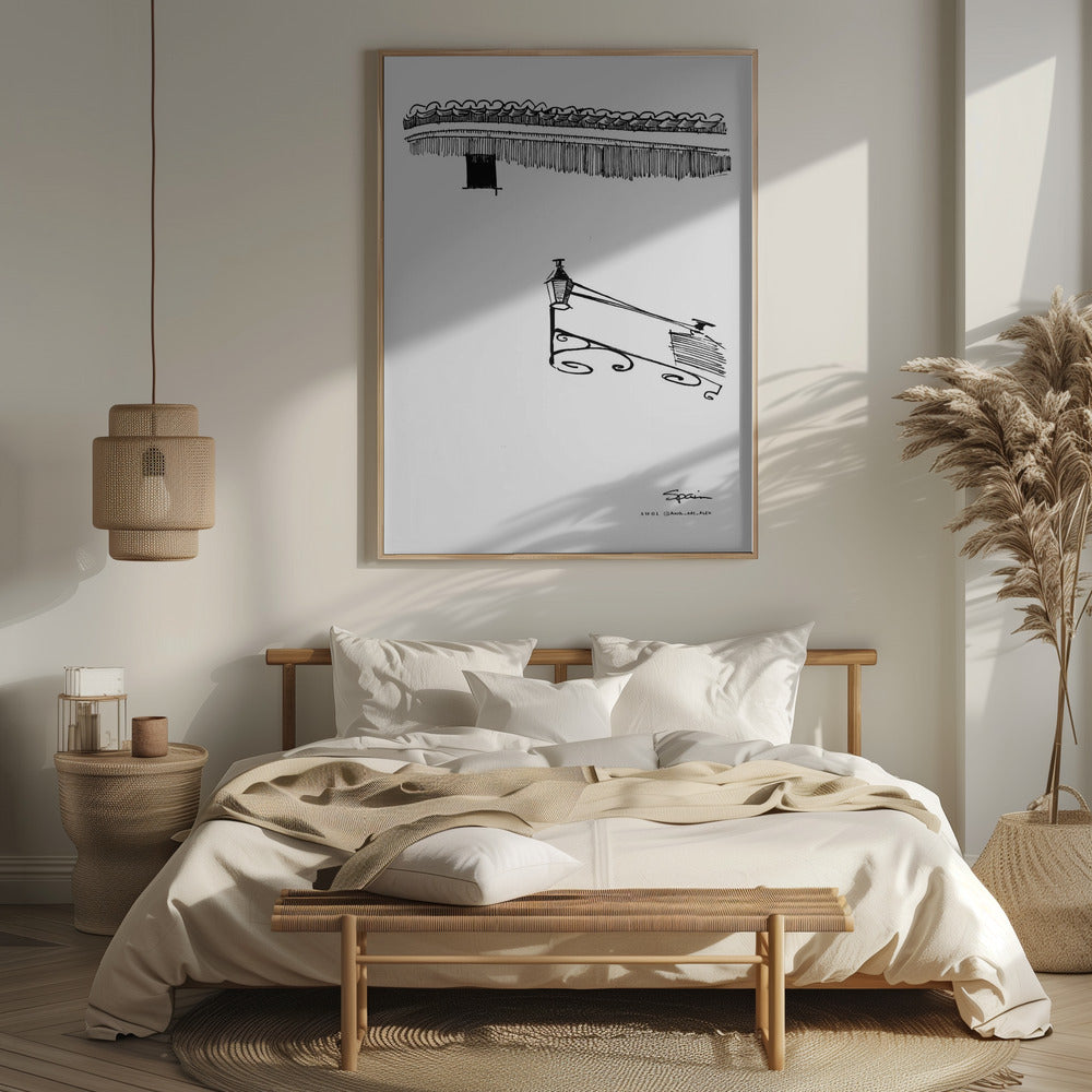 
                      
                        Siesta Shadows: Sunshine On Streetlamp In Spain: Fine Art Poster
                      
                    