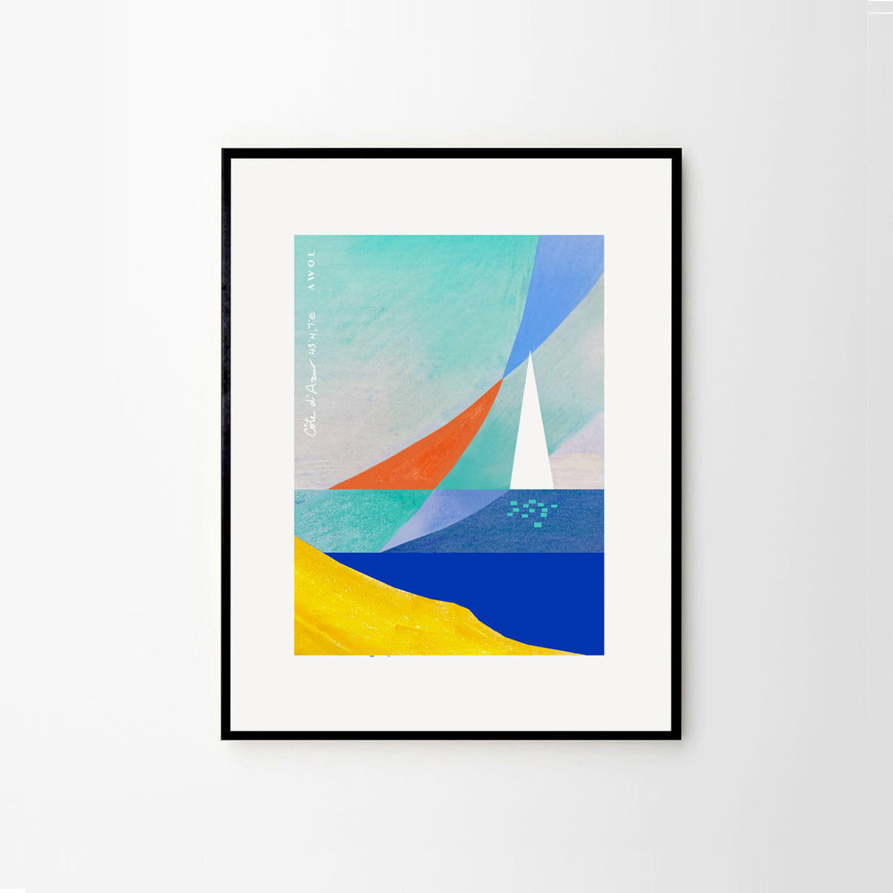 
                      
                        Abstract Wall Art, Sailing On The Côte d'Azur: Aluminum Print
                      
                    