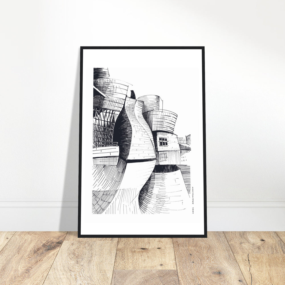 
                      
                        The Guggenheim Bilbao, Modern Architecture Masterpiece: Framed Art Print
                      
                    