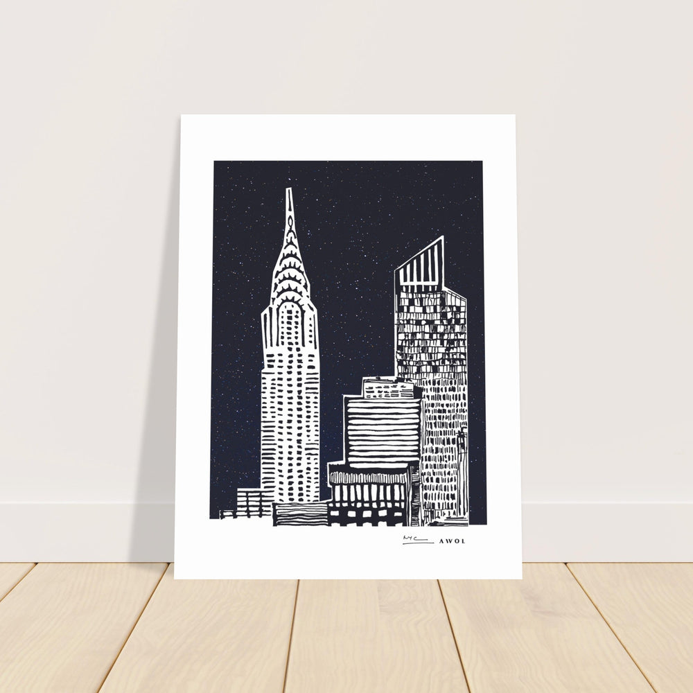 
                      
                        New York City At Night, Manhattan Abstraction: Poster Print
                      
                    