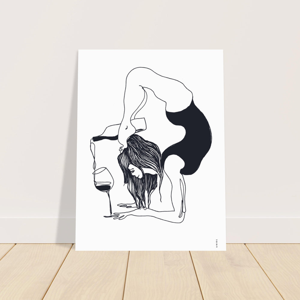 
                      
                        Funny Yoga Art With Wine Quote: Classic Matte Paper Poster
                      
                    