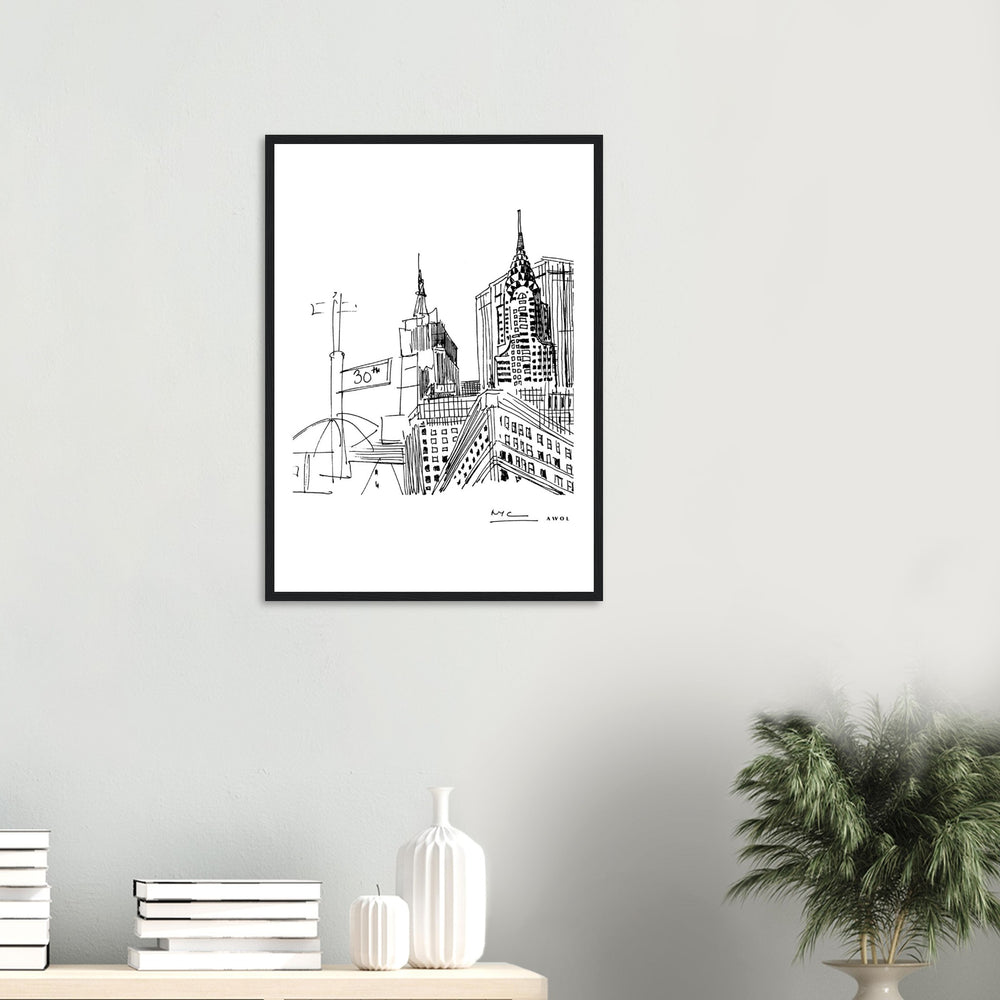 
                      
                        New York City Skyline Art, Iconic Skyscrapers: Framed Art Print
                      
                    