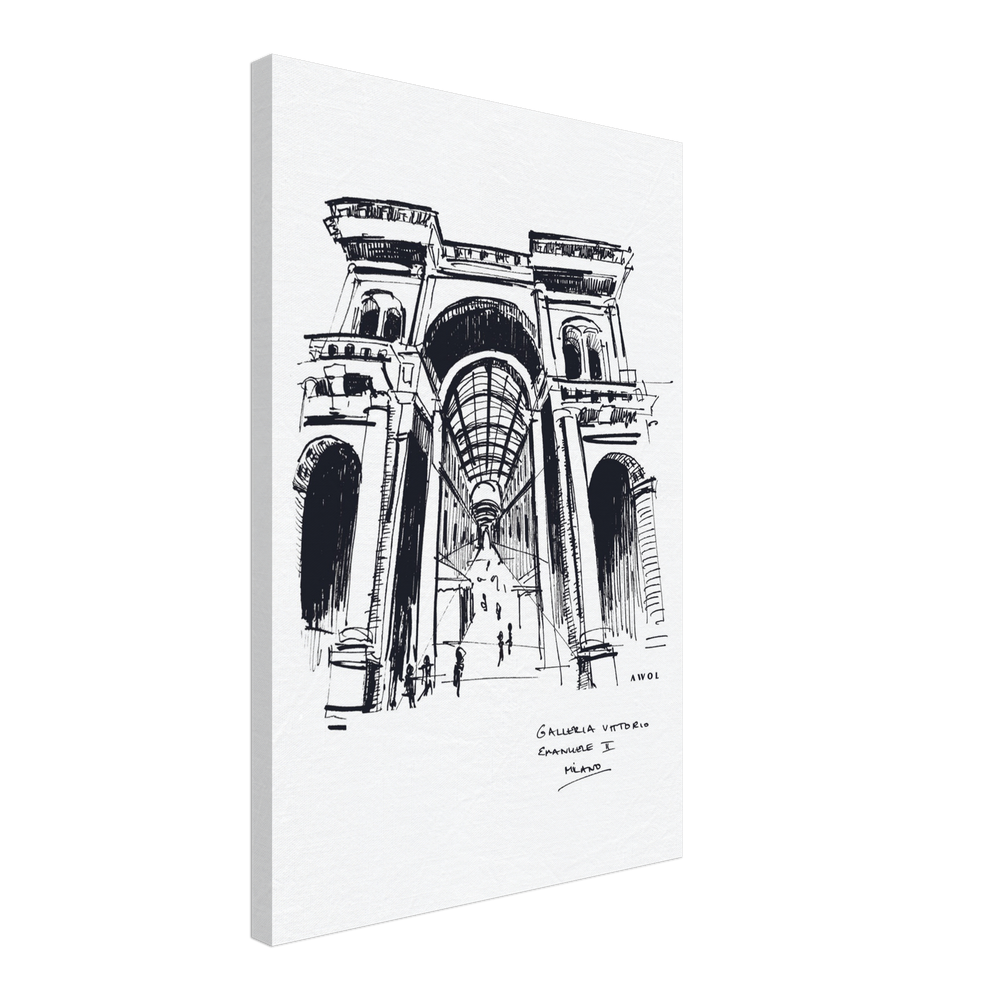 
                      
                        Milan City Elegance, Luxury Shopping Landmark Art: Canvas Print
                      
                    