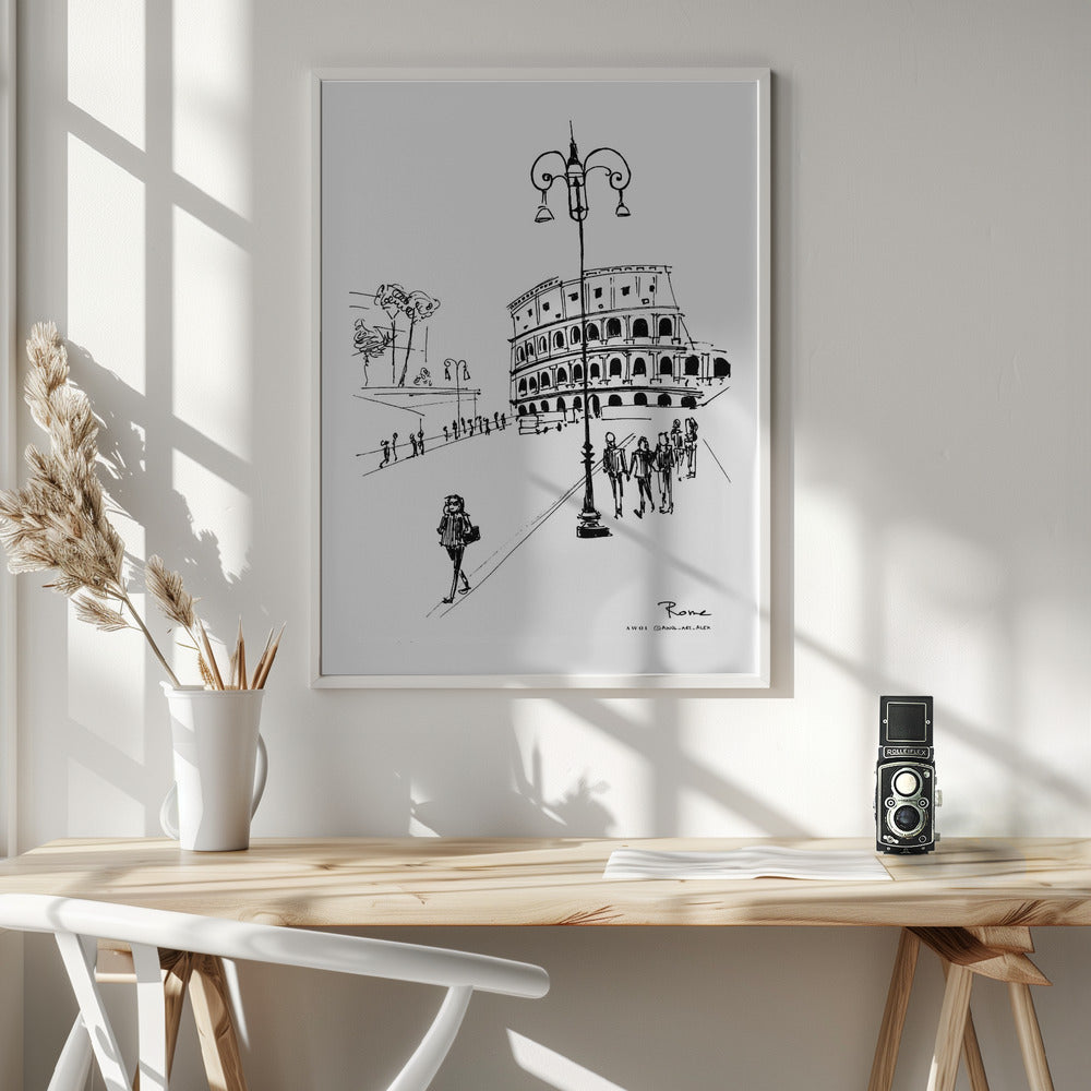 
                      
                        Black & White Rome, Italy Framed Wall Art Print
                      
                    