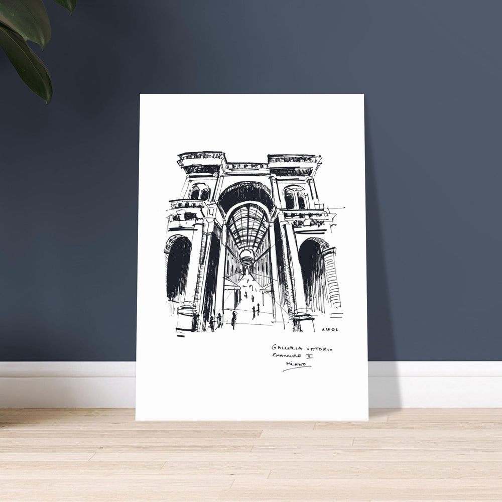 
                      
                        Milan City Art Print With Luxury Shopping Elegance: Poster Print
                      
                    