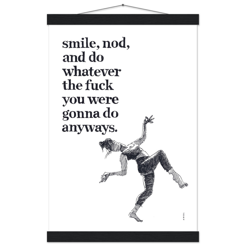 
                      
                        Smile And Nod, Modern Zen Art Print: Poster with Hanger
                      
                    