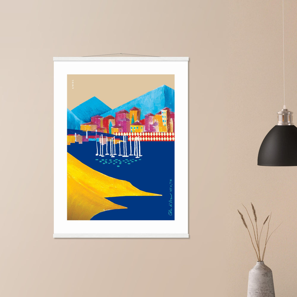 
                      
                        Colourful Villas On the Mediterranean Sea, Travel Poster With Hanger
                      
                    