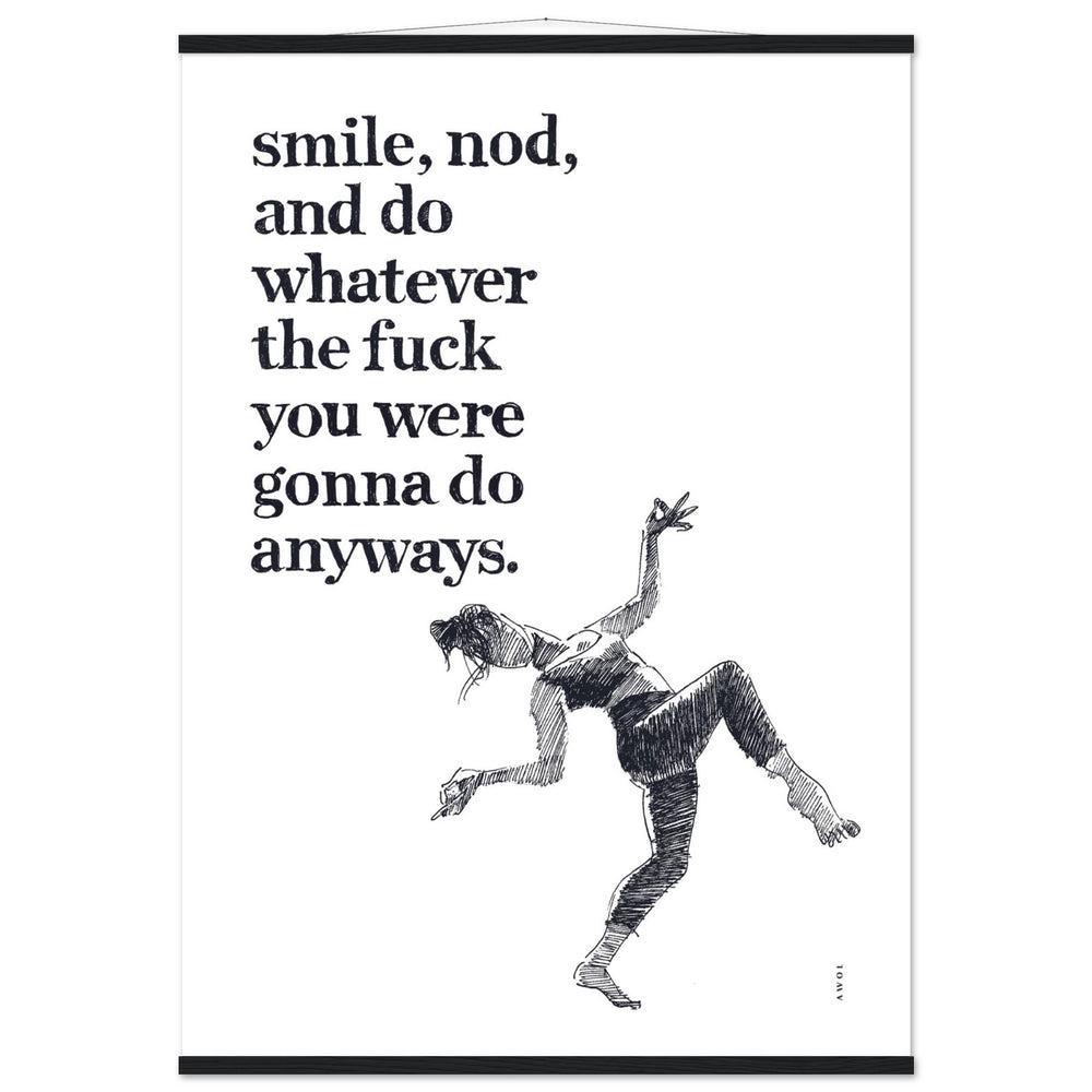 
                      
                        Smile And Nod, Modern Zen Art Print: Poster with Hanger
                      
                    