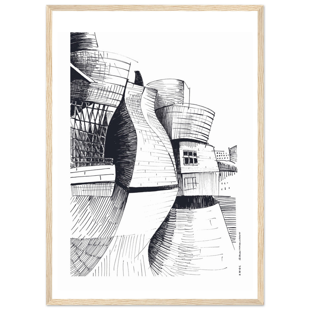 
                      
                        The Guggenheim Bilbao, Modern Architecture Masterpiece: Framed Art Print
                      
                    