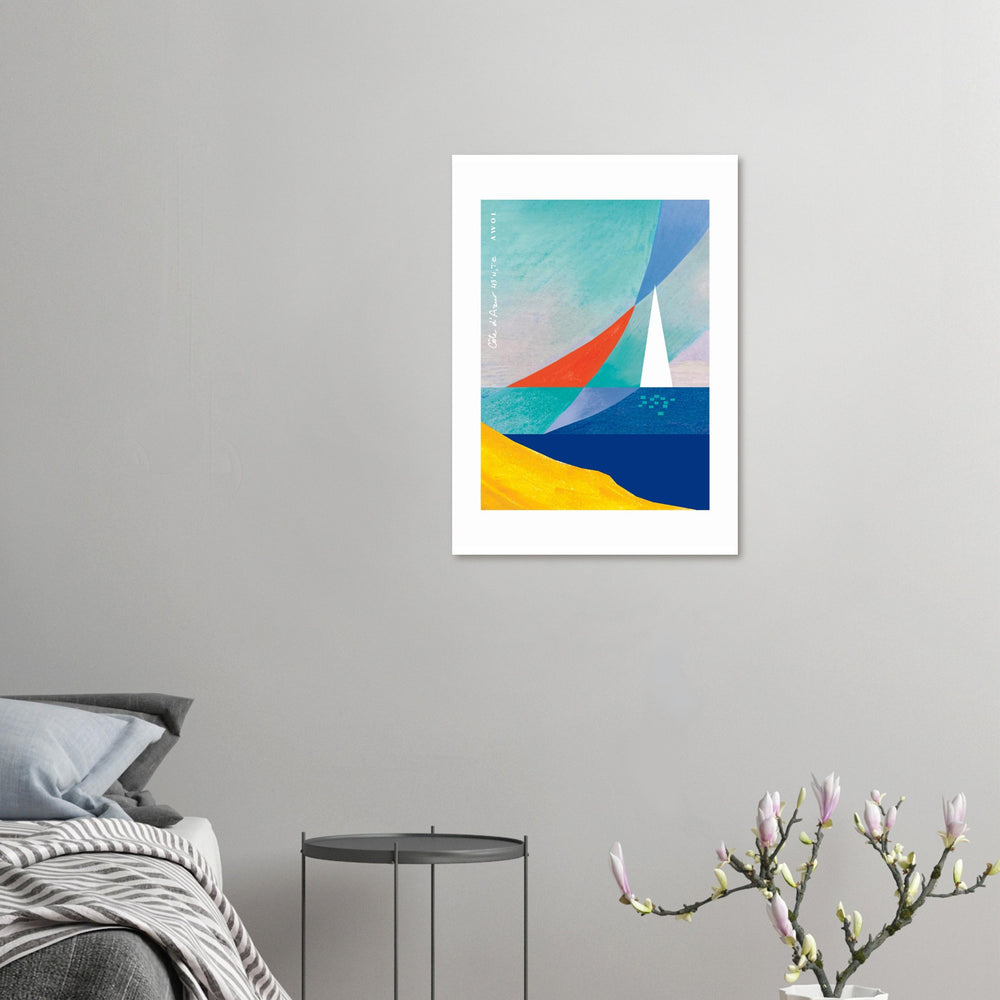 
                      
                        Abstract Wall Art, Sailing On The Côte d'Azur: Aluminum Print
                      
                    