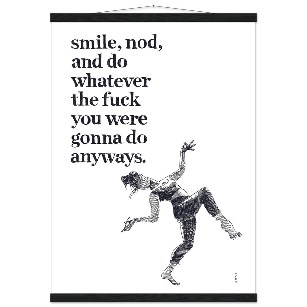 
                      
                        Smile And Nod, Modern Zen Art Print: Poster with Hanger
                      
                    