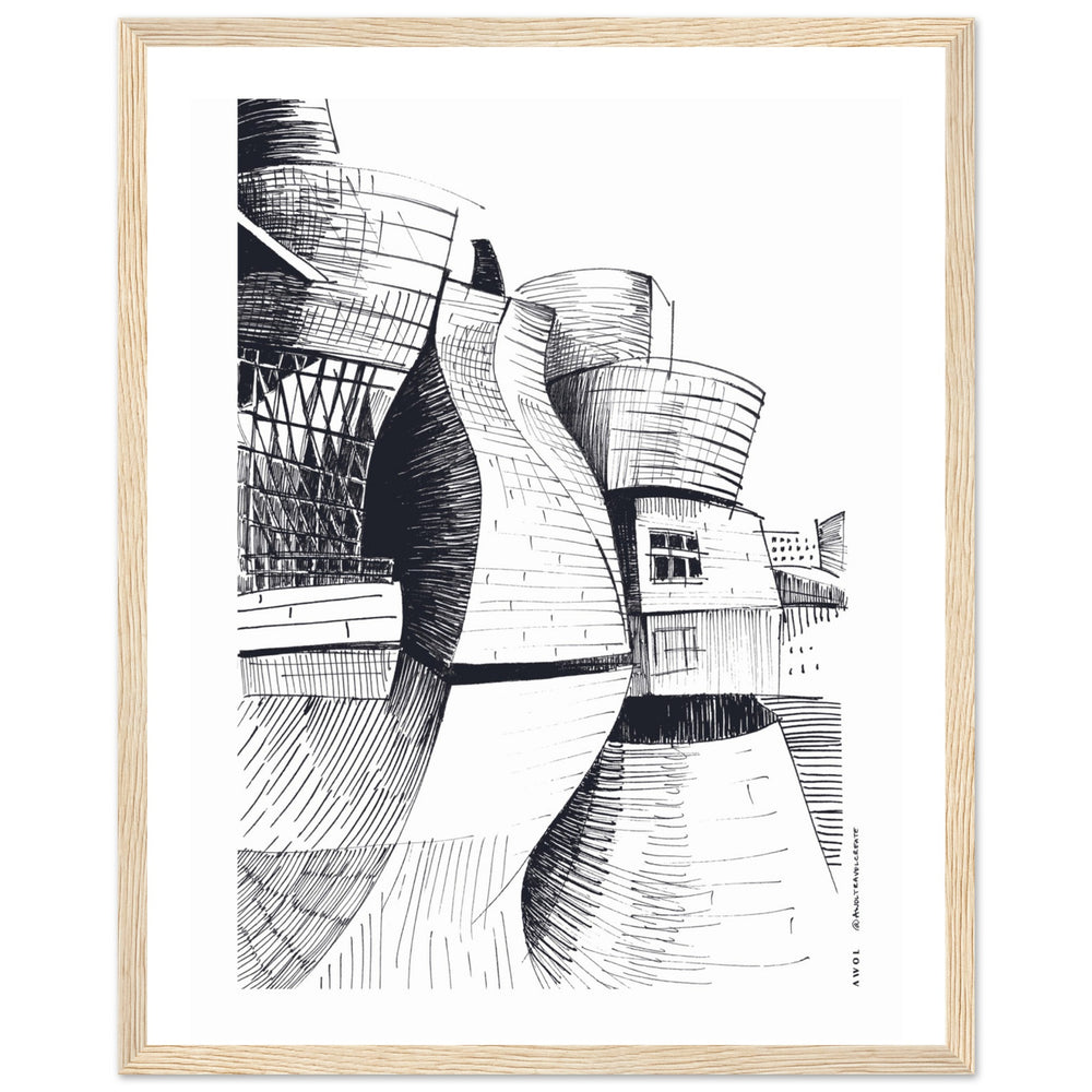 
                      
                        The Guggenheim Bilbao, Modern Architecture Masterpiece: Framed Art Print
                      
                    