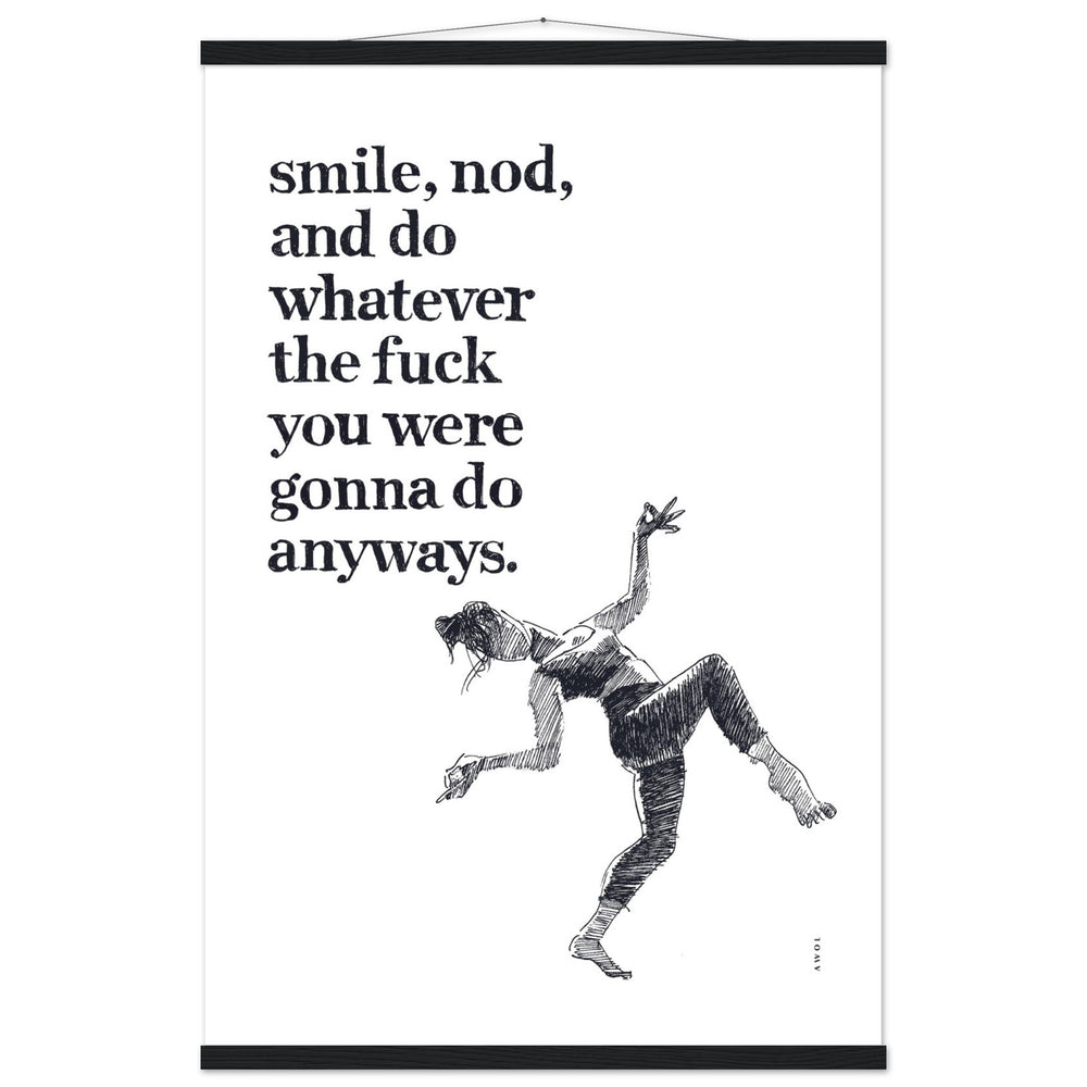 
                      
                        Smile And Nod, Modern Zen Art Print: Poster with Hanger
                      
                    