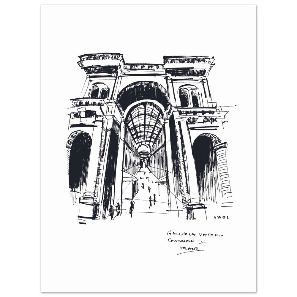 
                      
                        Milan City Art Print With Luxury Shopping Elegance: Poster Print
                      
                    