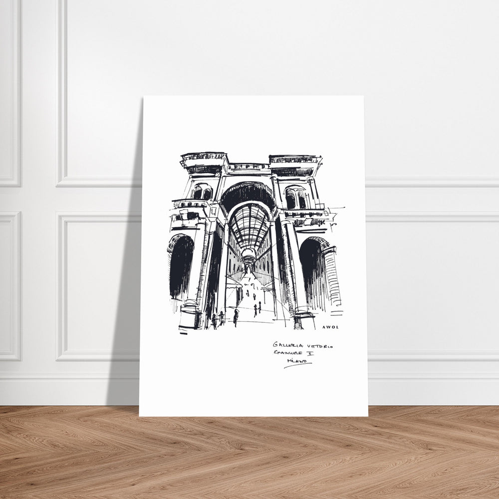 
                      
                        Milan City Art Print With Luxury Shopping Elegance: Poster Print
                      
                    