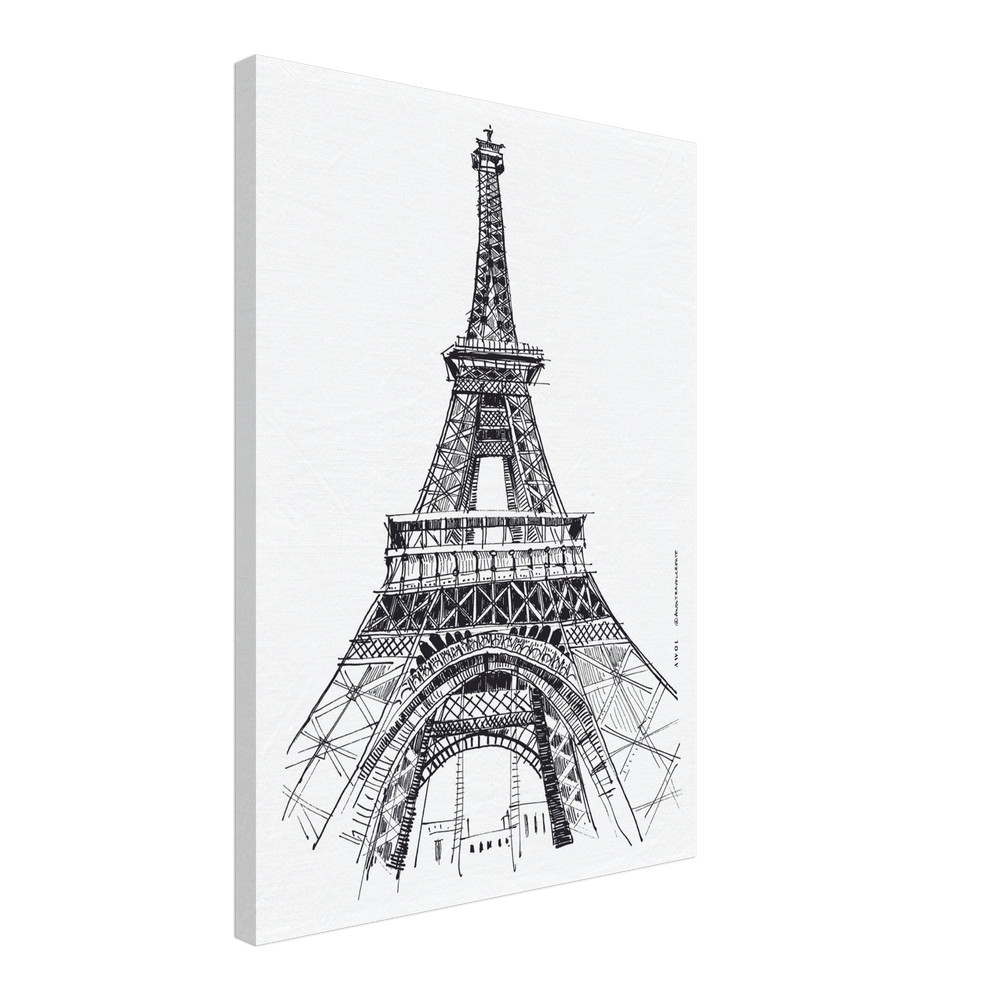 
                      
                        Black And White City Art Print, Paris Wall Art With Eiffel Tower: Canvas Art Print
                      
                    