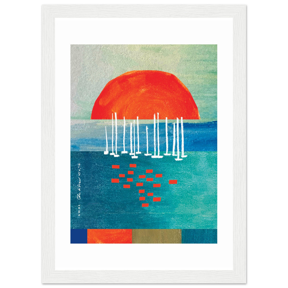 
                      
                        Sunrise Over The Sea, Colourful Seaside Landscape Artwork: Framed Print
                      
                    