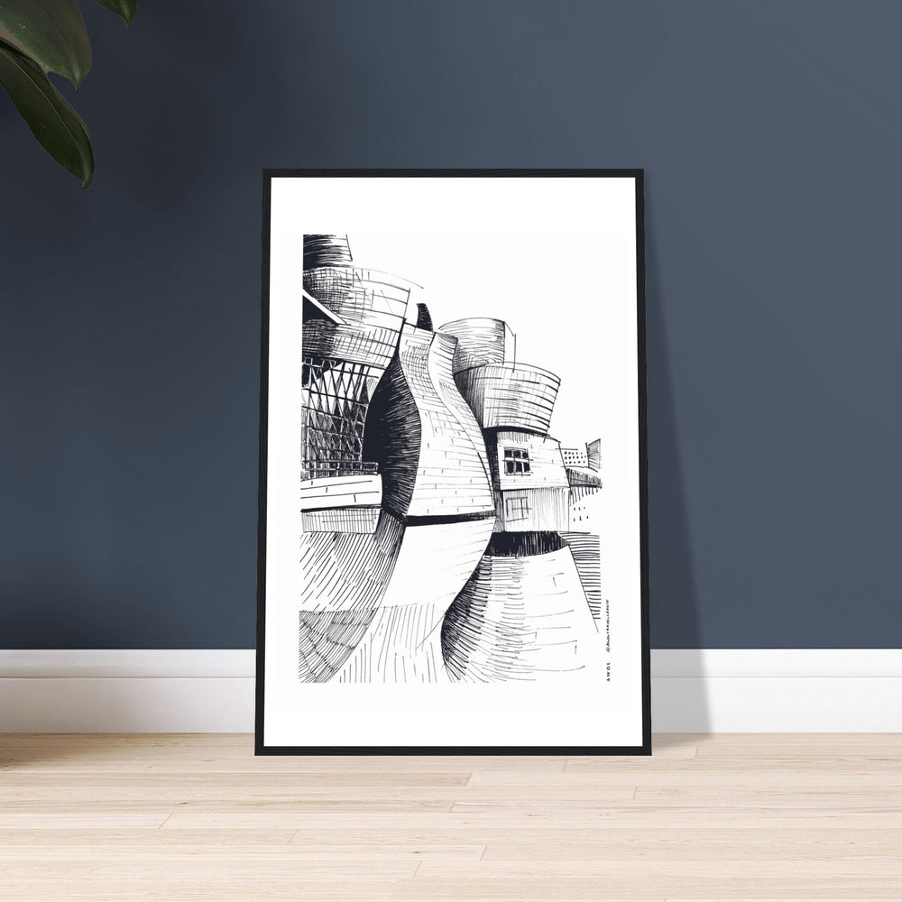 
                      
                        The Guggenheim Bilbao, Modern Architecture Masterpiece: Framed Art Print
                      
                    