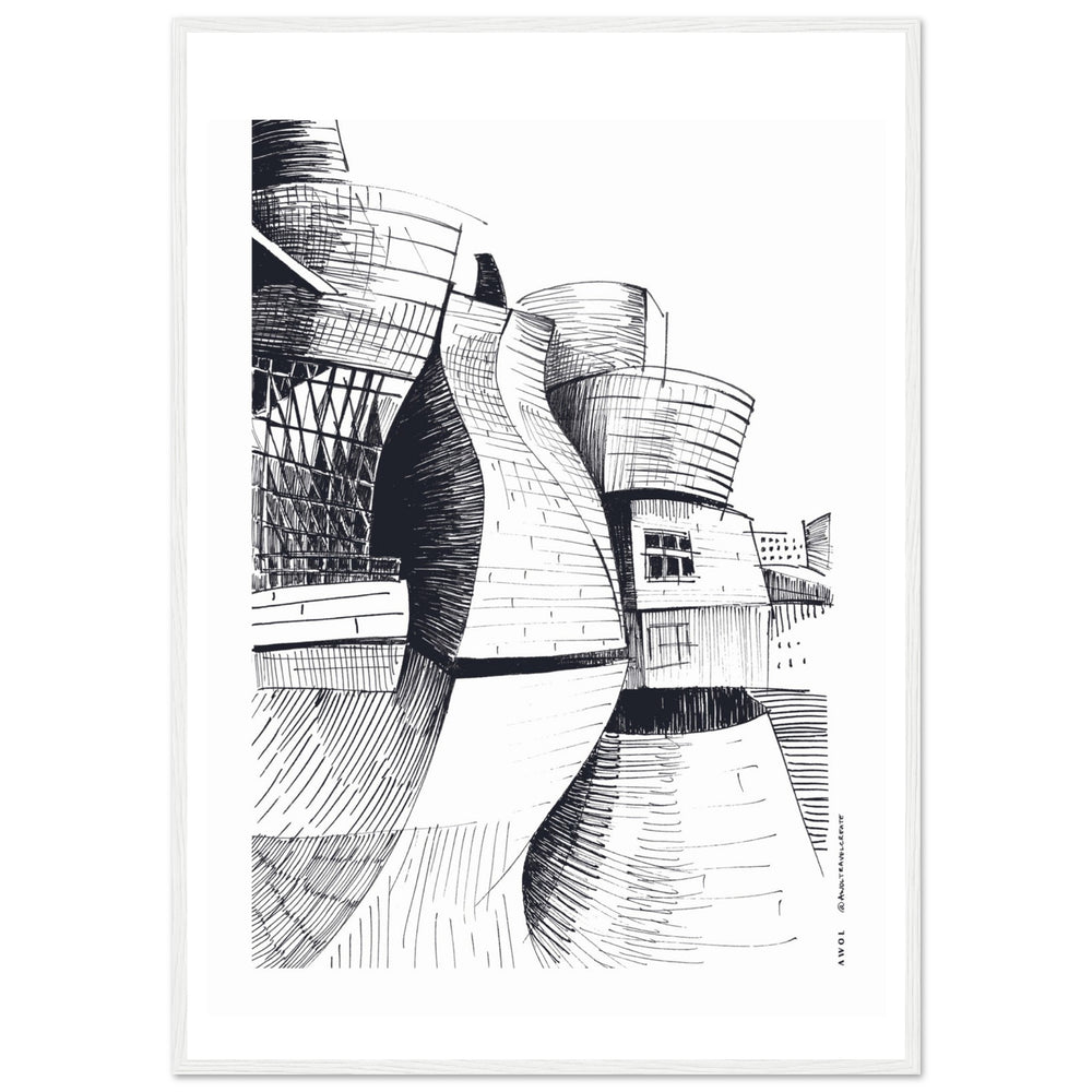 
                      
                        The Guggenheim Bilbao, Modern Architecture Masterpiece: Framed Art Print
                      
                    