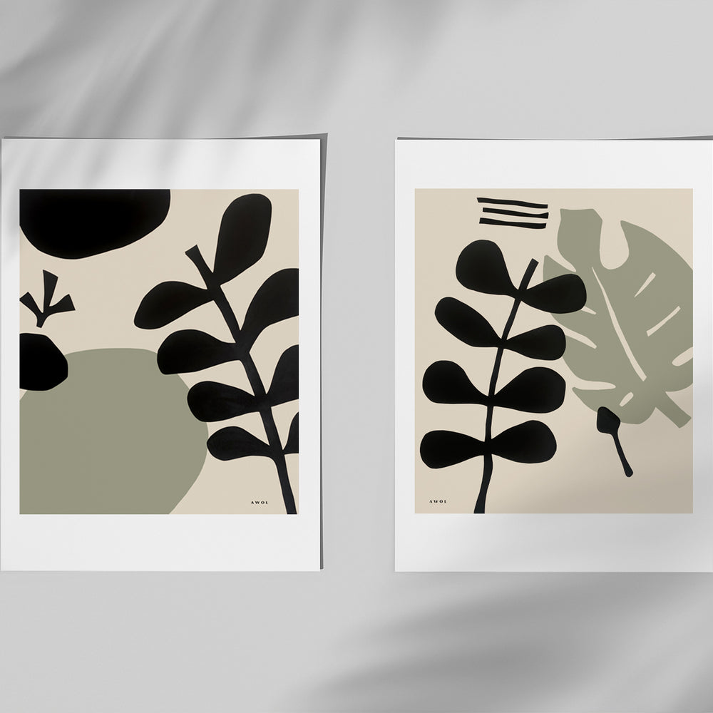 
                      
                        Tropical Plant Artwork With Minimalist Leaves: Poster Print
                      
                    