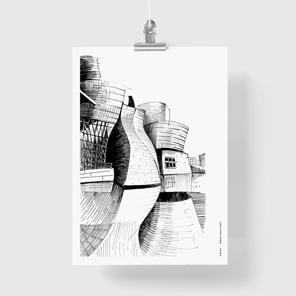 Guggenheim Bilbao, Modern Architecture Masterpiece: Poster Print