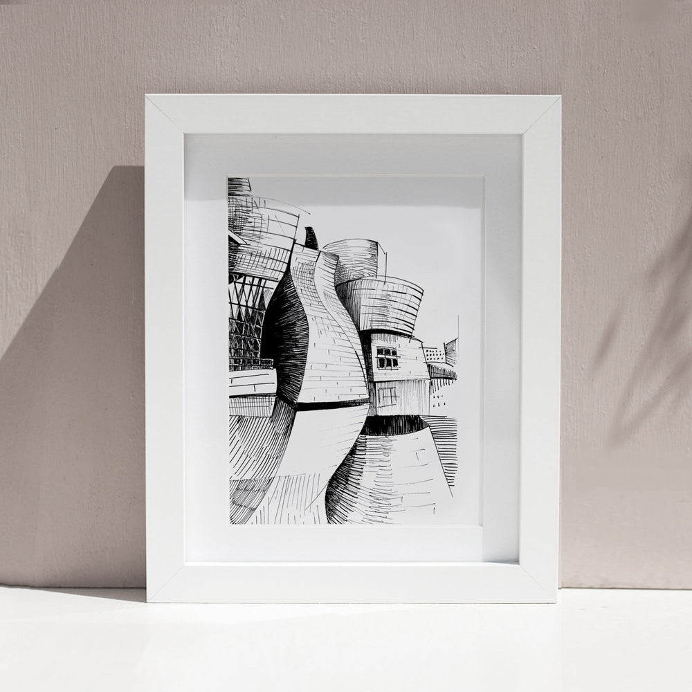 
                      
                        The Guggenheim Bilbao, Modern Architecture Masterpiece: Framed Art Print
                      
                    