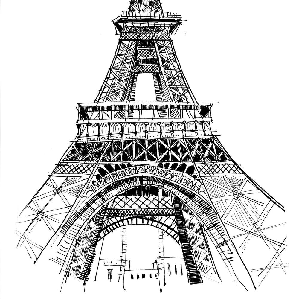 
                      
                        Black And White City Poster, Paris Wall Art With Eiffel Tower: Framed Art Print
                      
                    