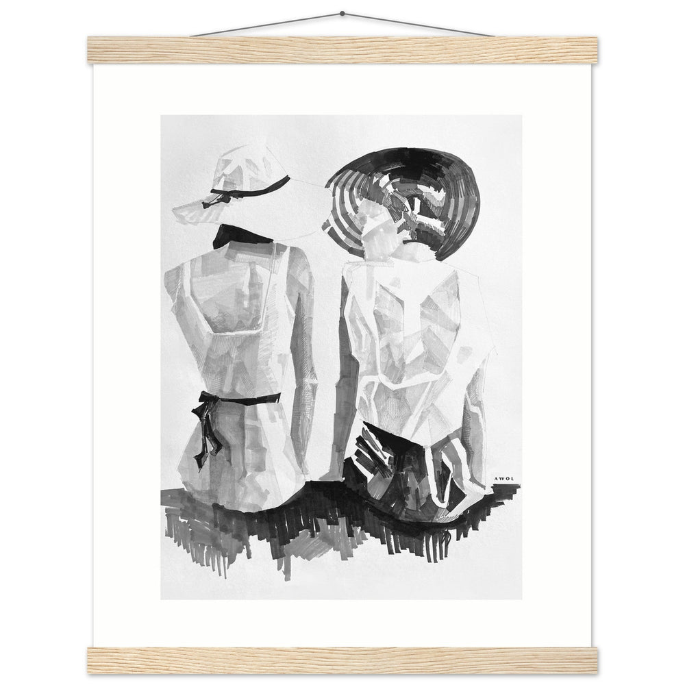 
                      
                        A Summer Day By The Sea: Friends In The Sun Portrait, Wall Poster Print with Hanger - Creations Awol
                      
                    