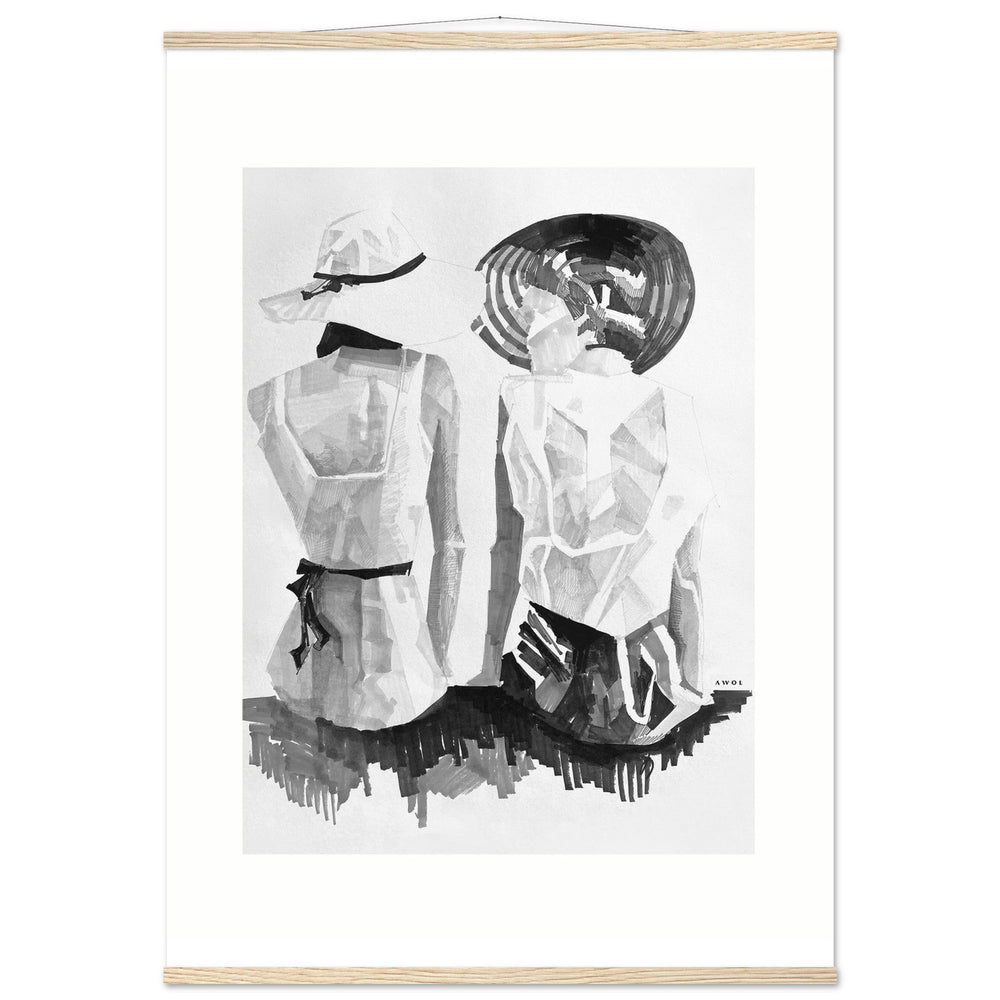 
                      
                        A Summer Day By The Sea: Friends In The Sun Portrait, Wall Poster Print with Hanger - Creations Awol
                      
                    