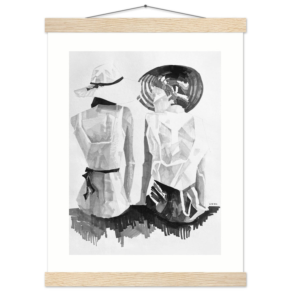 
                      
                        A Summer Day By The Sea: Friends In The Sun Portrait, Wall Poster Print with Hanger - Creations Awol
                      
                    