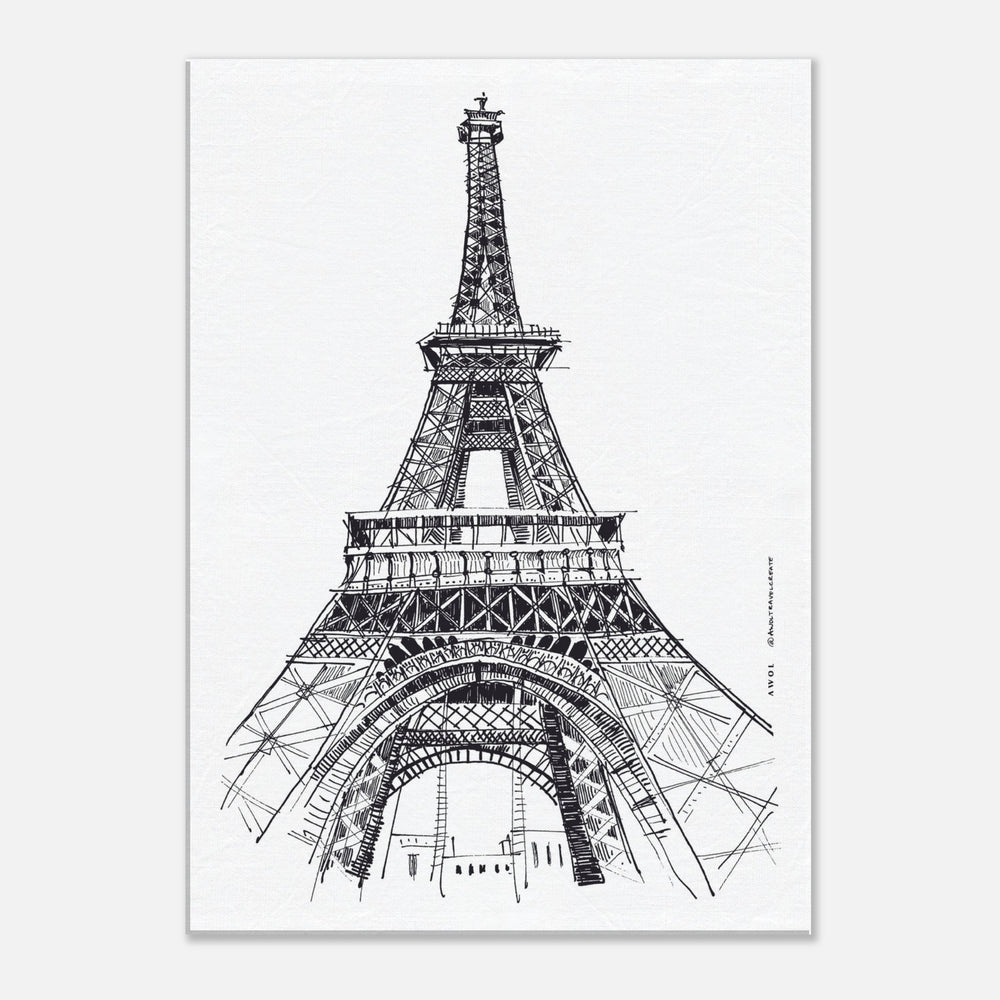 
                      
                        Black And White City Art Print, Paris Wall Art With Eiffel Tower: Canvas Art Print
                      
                    