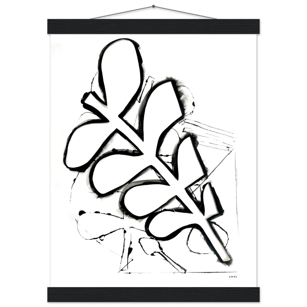 
                      
                        Abstract Black and White Plant Art Print: Poster with Hanger - Creations Awol
                      
                    