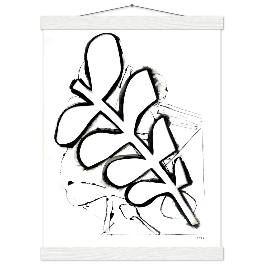 
                      
                        Abstract Black and White Plant Art Print: Poster with Hanger - Creations Awol
                      
                    