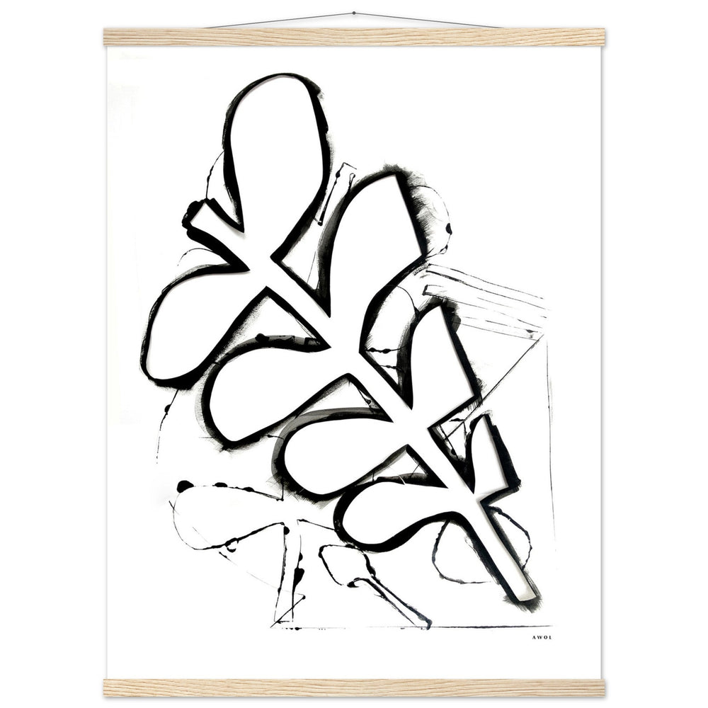 
                      
                        Abstract Black and White Plant Art Print: Poster with Hanger - Creations Awol
                      
                    